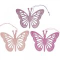 Floristik24 Deko Schmetterlinge Dekohänger Lila/Pink/Rosa 12cm 12St