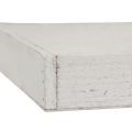 Floristik24 Deko Tablett quadratisch Holztablett Weiß 20×20×3,5cm