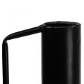 Floristik24 Deko Vase Metall Schwarz Henkel Dekokanne 14cm H28,5cm