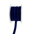 Floristik24 Dekobänder Velvet Blau 10mm 20m