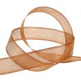 Dekoband mit Lurexstreifen Kupfer 25mm 20m | Floristik24.at