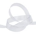 Dekoband mit Lurexstreifen Silber 25mm 20m | Floristik24.at