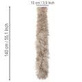 Fellband aus Kunstfell 10x140cm Beige-Braun 3er-Set | Floristik24.at