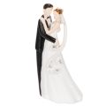 Floristik24 Dekofigur Hochzeitspaar 10,5cm aus Polyresin in Weiß und Schwarz