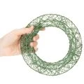 Grüner Drahtgeflechtkranz 19cm aus Metall für DIY-Dekorationen, 2 Stück | Floristik24.at