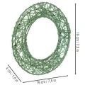 Grüner Drahtgeflechtkranz 19cm aus Metall für DIY-Dekorationen, 2 Stück | Floristik24.at