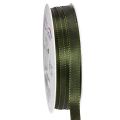 Floristik24 Taftband Moosgrün 10mm x 50m für Geschenkverpackungen und Dekoration