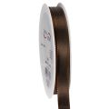Floristik24 Taftband Braun 15mm x 10m für Dekoration und Verpackung