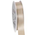 Floristik24 Dekoband Satin Beige 25 mm 50 m