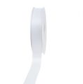 Floristik24 Dekorationsband Weiß 25mm 50m