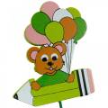 Floristik24 Dekostecker Stift mit Teddy und Ballons Blumenstecker Sommerdeko Kinder 16St