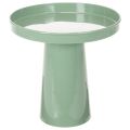 Floristik24 Dekoteller Metall Grün Rund 20 cm für Blumenarrangements