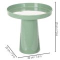 Dekoteller Metall Grün Rund 20 cm für Blumenarrangements | Floristik24.at