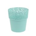 Floristik24 Dekotopf Plastik Mint Ø13cm, H13,5cm 1St