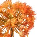 Floristik24 Dekozweig Künstlicher Zweig Herbstdeko 2 Blütenstände Orange 82cm