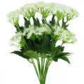 Dill blühend, Künstliche Kräuter, Dekopflanze Grün, Weiß 49cm 9St