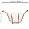 Drahtkorb Rund Metall Ø22cm Rostoptik mit Holzgriffen | Floristik24.at