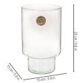 Glasvase Zylinder 25 cm aus Transparentem Glas für Innenbereich | Floristik24.at