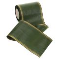 Kranzband Dunkelgrün Moiré Taftband 125mm mit Gold-Perlkante für Dekorationen und Kränze | Floristik24.at