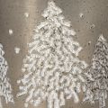 Deko-Eimer aus Zink mit Tannen und Holzgriff 13 cm | Floristik24.at