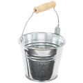 Eimer Zink Ø10cm H8cm Silber