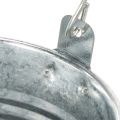 Eimer Zink Ø10cm H8cm Silber