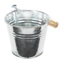 Eimer Zink Ø10cm H8cm Silber