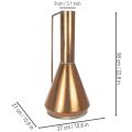 Metall Bodenvase Kupferfarben Trichterform Ø27cm H58cm für Innenbereich | Floristik24.at