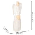 Engel-Figur aus Keramik, Cremeweiß, mit Herz, Höhe 23 cm | Floristik24.at