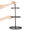 Etagere dreistöckig Metall Schwarz Rund 61 cm für Tischdekoration | Floristik24.at