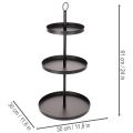 Etagere dreistöckig Metall Schwarz Rund 61 cm für Tischdekoration | Floristik24.at