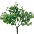 Floristik24 Hochzeitsdeko Künstliche Eukalyptus-Zweige mit Blüten Dekostrauß Grün, Weiß 26cm