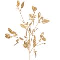 Floristik24 Künstlicher Eukalyptuszweig 100cm Gold Kunststoff mit Drahtkern für Innenbereich