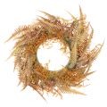 Floristik24 Künstlicher Farnkranz 35cm in Orange-Braun für Herbstdekoration