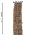 Fellband Kunstfell Braun 15x180 cm für Dekoration und Basteln, 2 Stück | Floristik24.at