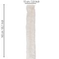 Fellband aus Kunstfell Weiß 10 mm x 1,4 m 3 Stück | Floristik24.at