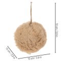 Deko Anhänger Pompon Kugel 10cm aus Synthetik in Weiß oder Braun | Floristik24.at