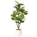 Künstlicher Ficus lyrata 120 cm Grün aus Textil und Kunststoff für Wohnraumdekoration | Floristik24.at