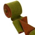 Wollfilzband als zweifarbiges Topfband, 150 mm x 5 m, Rot und Kontrastfarbe | Floristik24.at