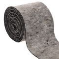 Floristik24 Wollfilz Topfband, 15 cm x 5 m, zweifarbig Grau/Schwarz