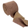 Wollfilzband zweifarbig, 15 cm x 5 m, Lila/Hellbraun, für Blumentöpfe | Floristik24.at