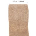 Wollfilzband aus 100 % Wolle, 15 cm x 5 m, zweifarbig Braun und Weiß | Floristik24.at