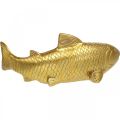 Floristik24 Deko Fisch zum Hinstellen, Fischskulptur Polyresin Golden Groß L25cm