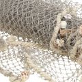Floristik24 Fischernetz mit Muscheln und Treibholz 135cm