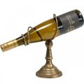 Floristik24 Weinflaschenhalter, Flaschenständer, Weinständer Design Golden H24cm
