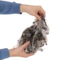 Schafwolle Naturwolle Grau meliert lose 250g für Dekoration und Bastelarbeiten | Floristik24.at