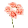 Floristik24 Foam Rose Ø4,5cm Lachs 36St