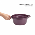Eimer Metall mit Griffen Pflanzwanne Lila Ø22,5cm H10,5cm | Floristik24.at
