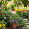 Rankhilfe aus Metall, geschwungenes Rankgitter für Garten und Pflanztöpfe, 75 cm Höhe, Braun | Floristik24.at