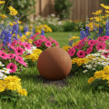 Rostoptik Metallkugeln 14 cm für Gartendekoration – 2 Stück | Floristik24.at